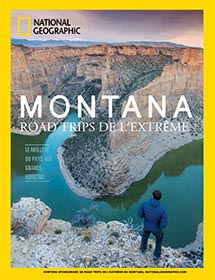photos of big horn canyon on the cover of the Montana guidebook