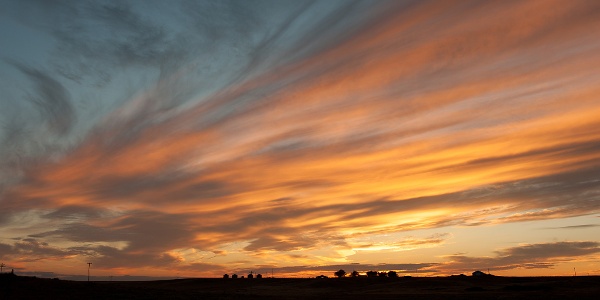 Colorful cloudy sunset