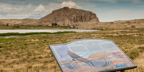 Interpretive sign at Beaverhead Rock State Park